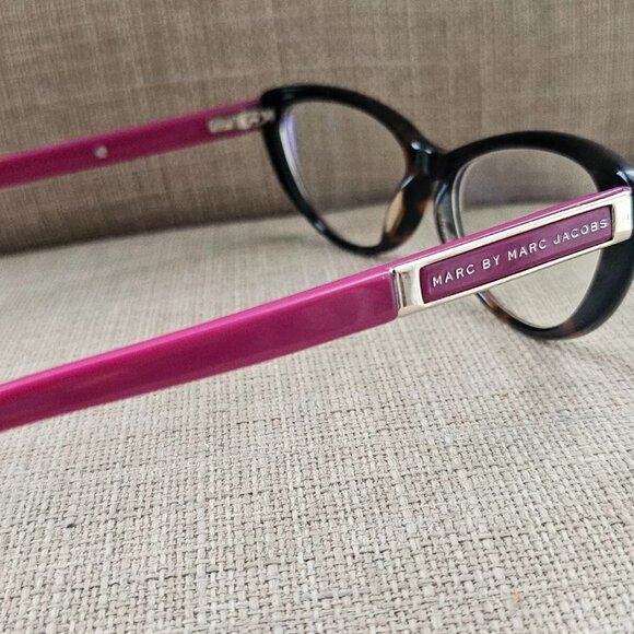 Marc by Marc Jacobs Women Eyeglasses Frame Pink/Tortoise Brown Glasses Frame - Picture 8 of 12